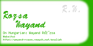 rozsa wayand business card